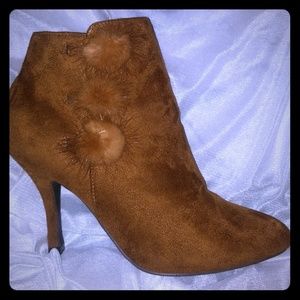 Cato Womens Rust Brown Faux Suede Ankle Boots Boot
